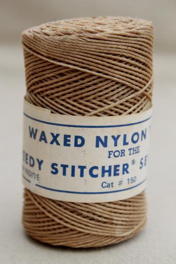 vintage Speedy Stitcher hand sewing awl w/ waxed nylon thread for tents & canvas sails