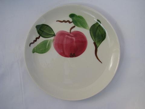 vintage Stetson china hand-painted Red Apple pottery plates lot, Rio