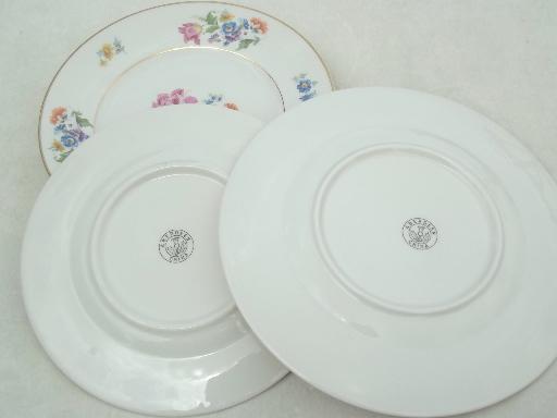 vintage Syracuse china plates w/ round Aberdeen china thistle mark 
