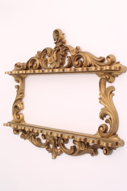 vintage Syroco spoon holders, ornate gold wall mount racks perfect to hold necklaces & jewelry