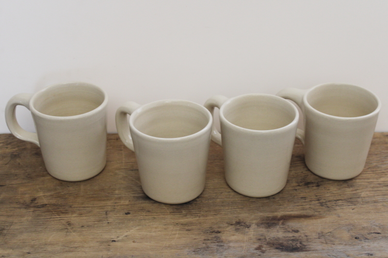 vintage Texas stoneware pottery mugs set, chili peppers southwest decor Shakers and Thangs