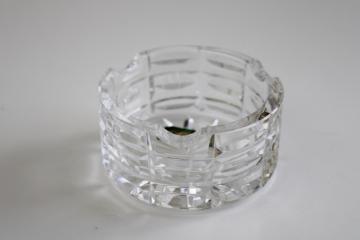 vintage Waterford crystal ashtray w/ original label, never used in excellent condition
