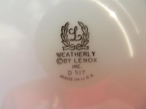 vintage Weatherly Lenox platinum trim china, lot of 4 salad plates