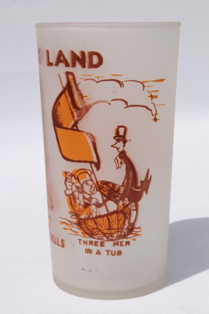 vintage Wisconsin Dells souvenir Storybook Land collectible drinking glass