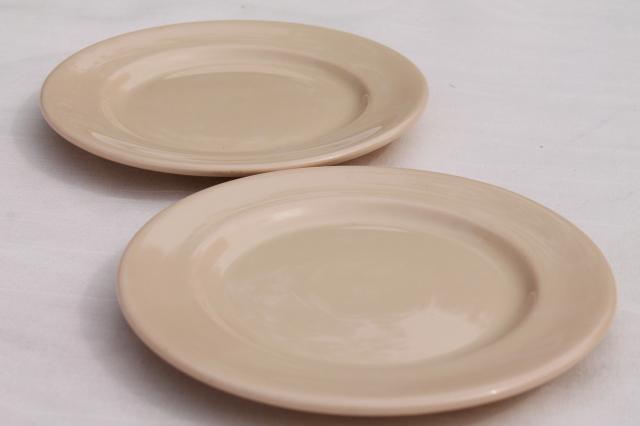 vintage adobe brown ironstone restaurant ware plates, Glo - Tan Carr China