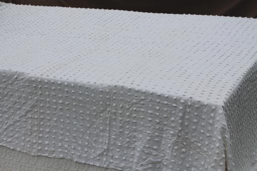 vintage all white bedspreads lot, Bates type tufted candlewick & cotton chenille