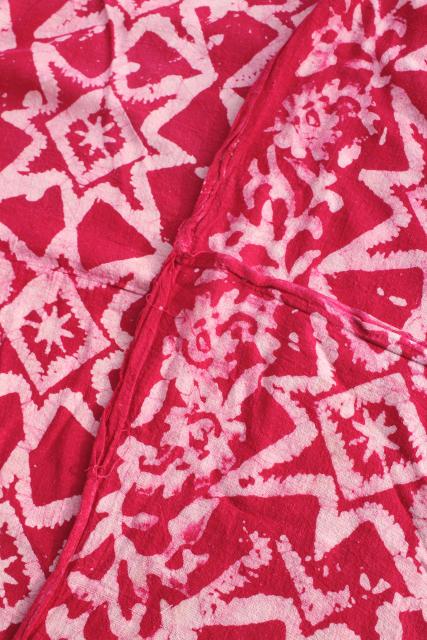 vintage batik dyed bohemian hippie style block print cotton bed cover bedspread