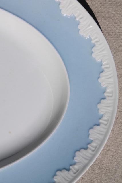vintage blue & white Wedgwood china Albion Corinthian serving platters & bowls