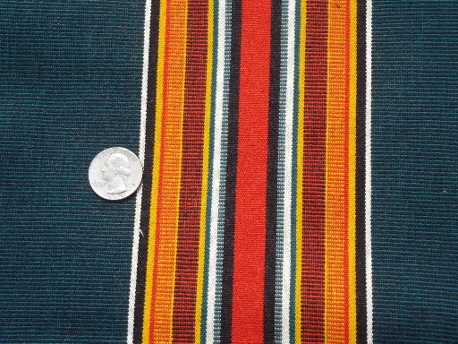 vintage camp awning stripe cotton canvas fabric for lawn chairs etc.