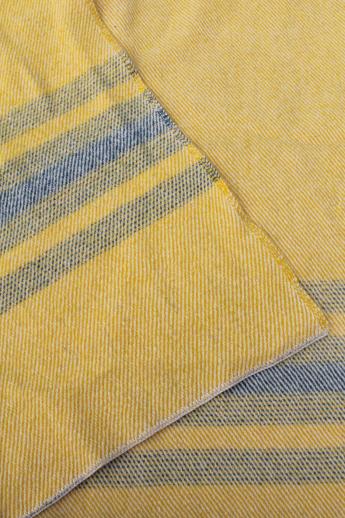 vintage camp blankets - striped wool blanket & Zoeppritz loden style plaid