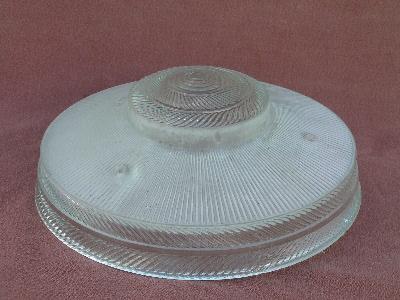 vintage ceiling light shade ribbed glass