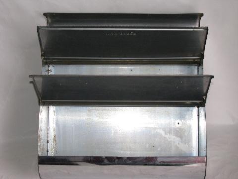 vintage chrome kitchen paper towel / wax paper / aluminum foil dispenser