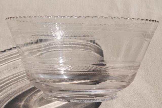 vintage clear glass lampshade, replacement shade for antique lamp or hanging light