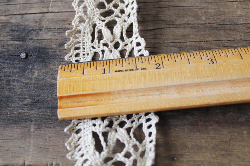 vintage cluny style cotton lace edging, trim for linens or heirloom sewing