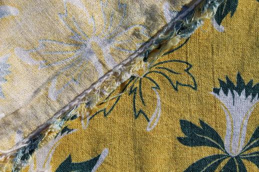 vintage cotton print feed bag, feedsack fabric still sewn up as a sack