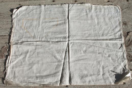 vintage cotton sugar & flour sacks, primitive authentic old feedsack fabric