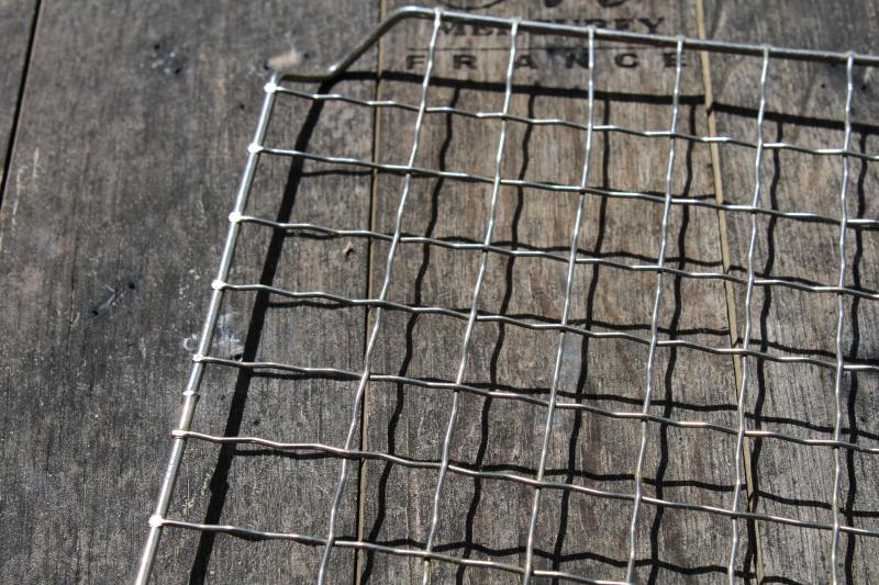 vintage crimped wire cooling rack bakers photo prop, french country kitchen style