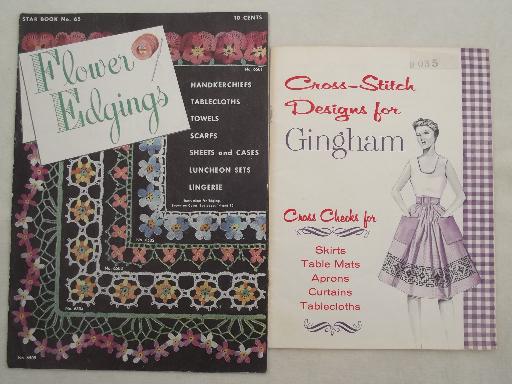 vintage crochet pattern booklets, Star and Coats & Clark books of needlework patterns