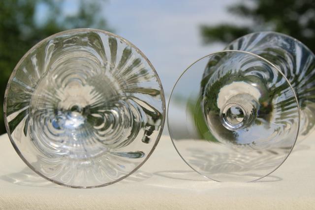 vintage crystal clear elegant glass iced tea glasses, Cambridge Caprice footed tumblers