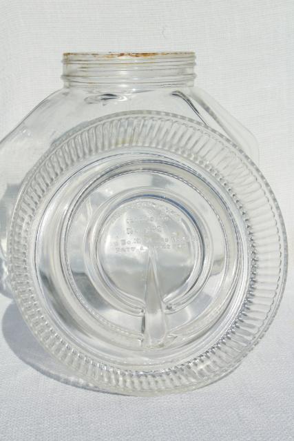vintage farm country primitive chick waterer, big old glass globe jar for terrarium / display