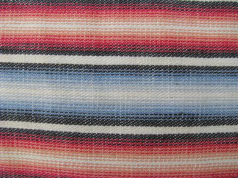 vintage feather pillow, old red and blue striped cotton ticking fabric