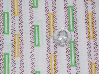 vintage feed sack fabric, abstract stripe