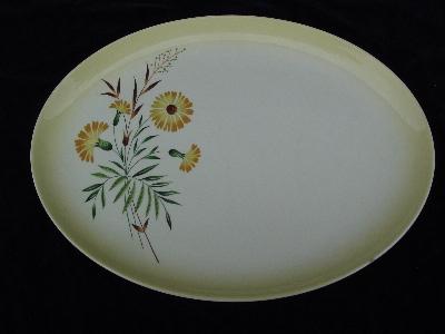 vintage flowered platter with black eyed susans