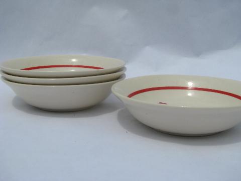 vintage fruit bowls, American Limoges Posey Shop flower pots pattern
