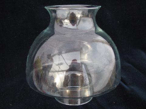 vintage glass replacement shade, student lamp chimney for schoolhouse desk light
