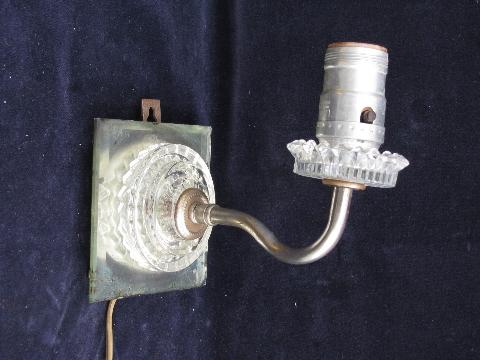 vintage glass wall lamp sconces, sconce light lot for restoration or parts