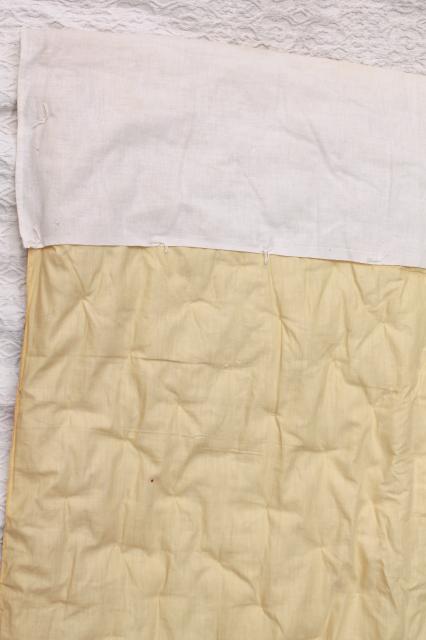 vintage hand-tied quilt comforter, shabby chic floral puffy wool filled eiderdown