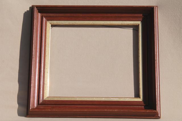 vintage hardwood mirror / picture frames for architectural moldings, empty frame lot