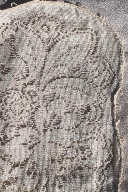 vintage lace tablecloth in original box, shabby cottage chic romantic bohemian style