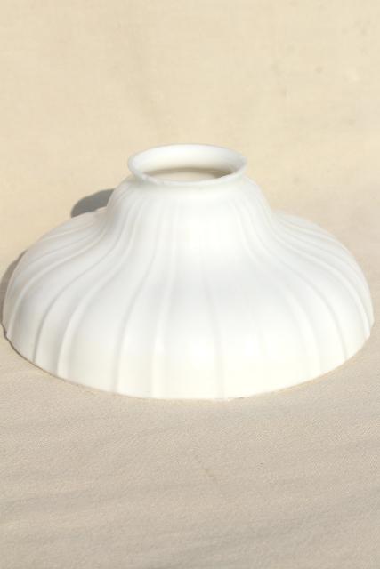 vintage milk glass lampshade or pendant light shade for industrial office or loft lighting 