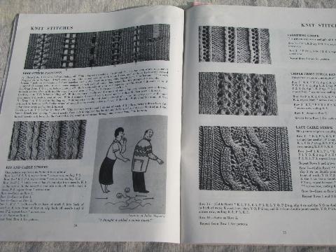 vintage needlework booklets lot, learn to knit/crochet w/ patterns, tips