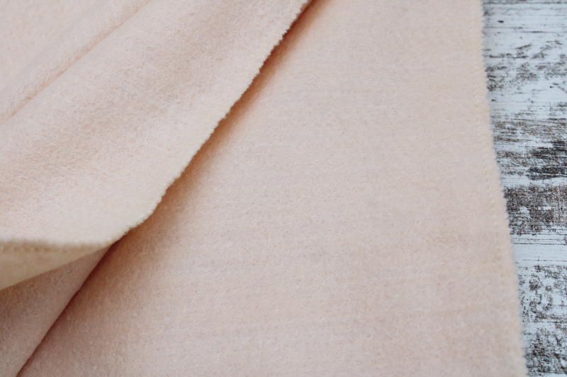 vintage new in package ecru blush tan blanket, full size bed blanket soft acrylic w/ satin binding