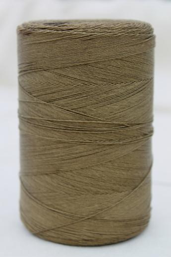 vintage olive green drab heavy duty cord sewing thread for canvas tents, luggage etc.