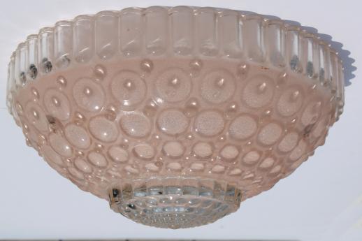 vintage pink bubble glass lamp shade for ceiling pendant light fixture