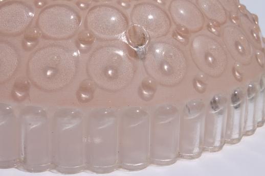 vintage pink bubble glass lamp shade for ceiling pendant light fixture