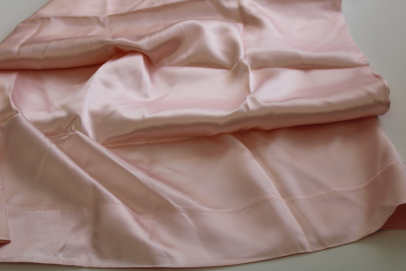 vintage pink satin pillow case, for beauty sleep wrinkle free face  perfect hair