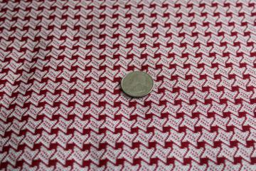 vintage polyester doubleknit fabric, houndstooth pattern poly for pantsuits