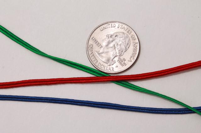 vintage rayon gimp soutache braid, new old stock sewing trim or jewelry cord