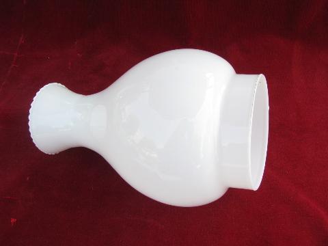 vintage replacement lamp light shade, transluscent white milk glass chimney