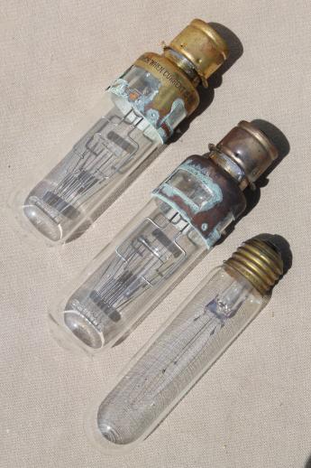 vintage replacement lightbulbs for spotlights or projectors, new old stock GE 750T12