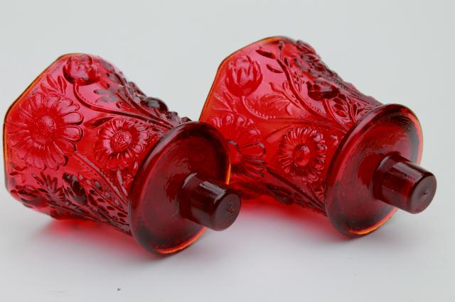 sconces glasses glass red ruby   vintage for cups votive cups, or vintage votive candle