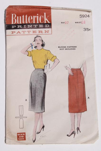 vintage sewing patterns lot - 1940s 50s and early 60s dresses, accessories