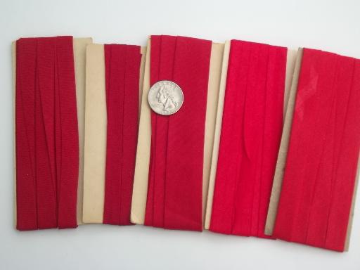 vintage sewing trim lot, cotton seam tape quilt  binding & rick-rack