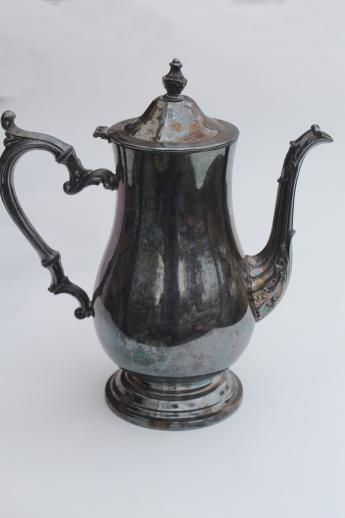 vintage silver plate coffee pot or tea pot, Wm Rogers / International Silver