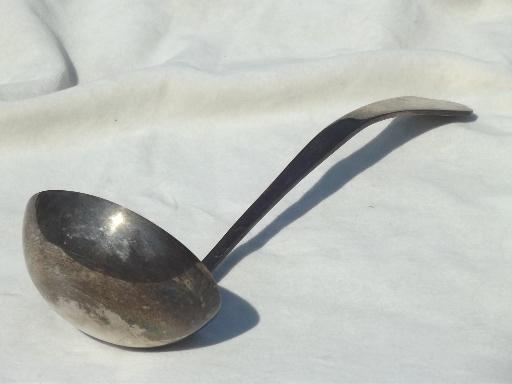 vintage silver plate punch ladle, nice for any glass punch bowl set!