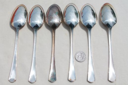 vintage silverware, Vogue silverplate flatware Boulevard pattern silver set
